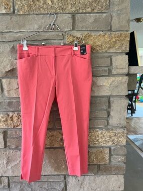 New York & Company The Whitney Pant Slim Leg Crop Size 14 Light Pink